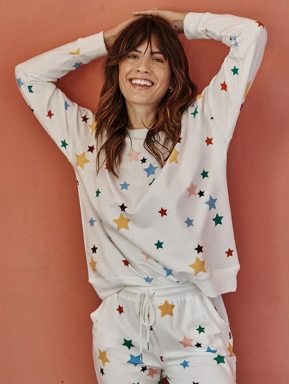 The Home Edit x Summersalt Softest French Terry Multicolor Stars Relaxed Crew